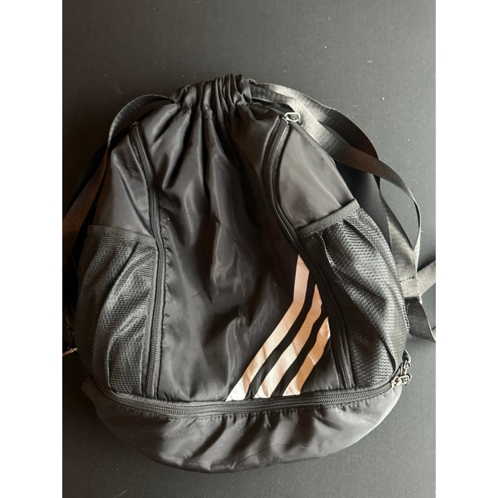 Basketball Black & White Drawstring Backpack - Picture 8 of 8